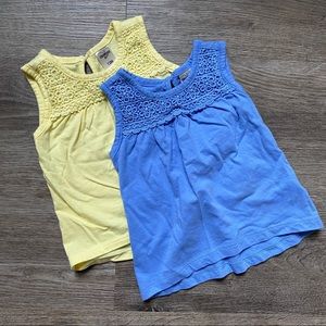 Pair of lace trim tank tops